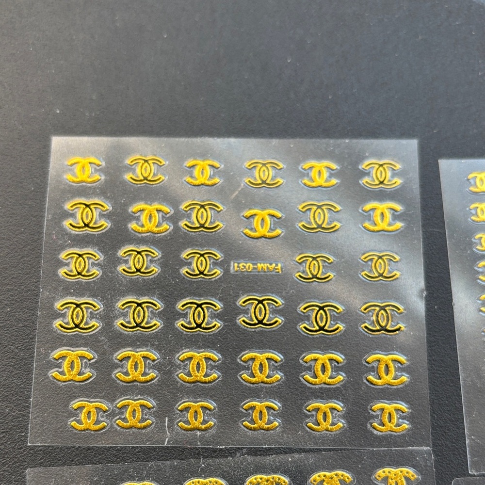 CHANEL Gold Nail Decals - Picture 2 of 5